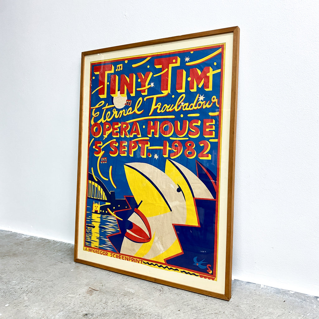 Original Tiny Tim, the "Eternal Troubadour" Screen-print By Martin Sharp
