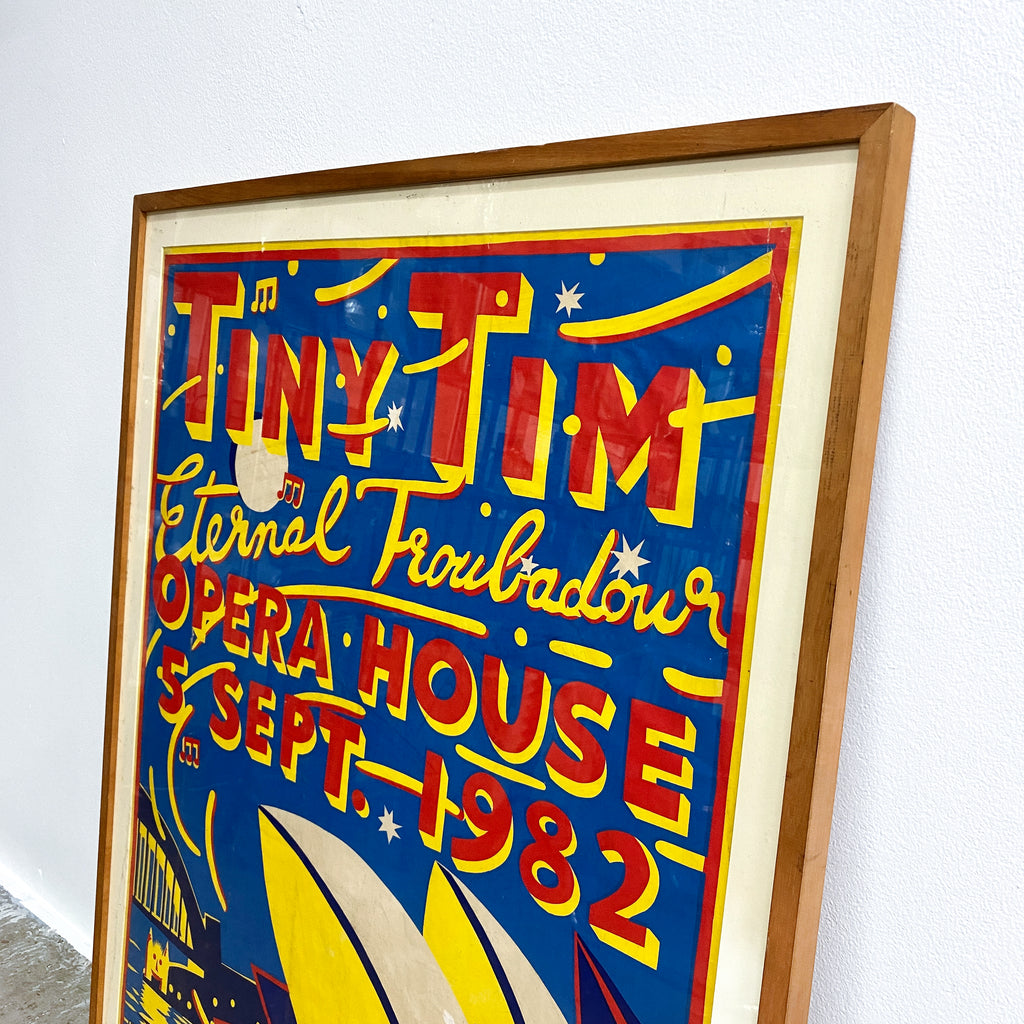 Original Tiny Tim, the "Eternal Troubadour" Screen-print By Martin Sharp