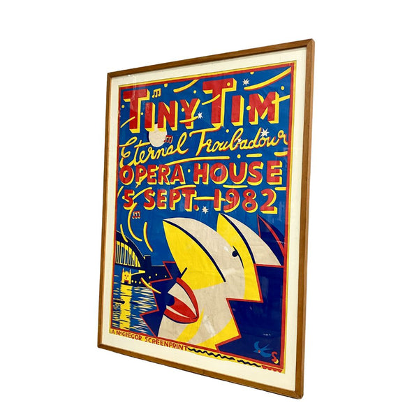 Original Tiny Tim, the "Eternal Troubadour" Screen-print By Martin Sharp