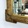 Ornate 19th Century Gilt Framed Bevel Edge Mirror with Outset Box Corners