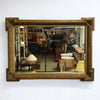 Ornate 19th Century Gilt Framed Bevel Edge Mirror with Outset Box Corners