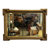 Ornate 19th Century Gilt Framed Bevel Edge Mirror with Outset Box Corners