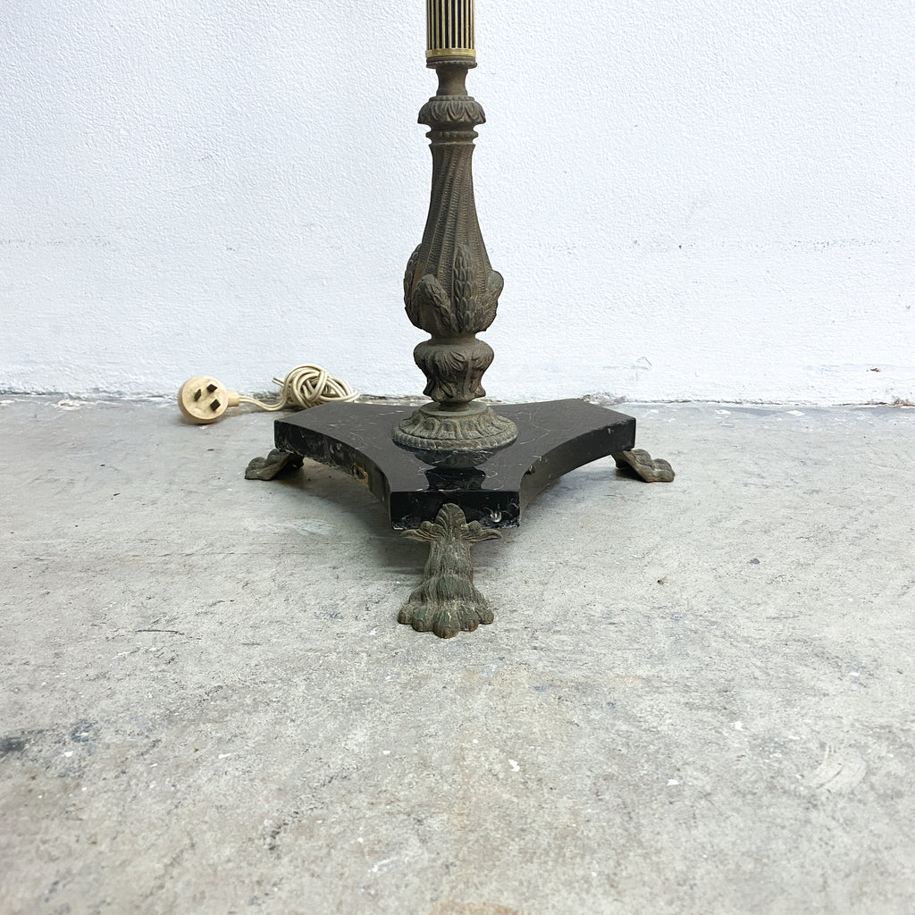 Vintage Ornate Claw Feet Floor Lamp