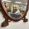 Ornately Carved 20th Century Oval Bevel Edge Mirror