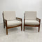Pair Mid Century 'Avalon' Solid Australian Blackwood Armchairs - New upholstery