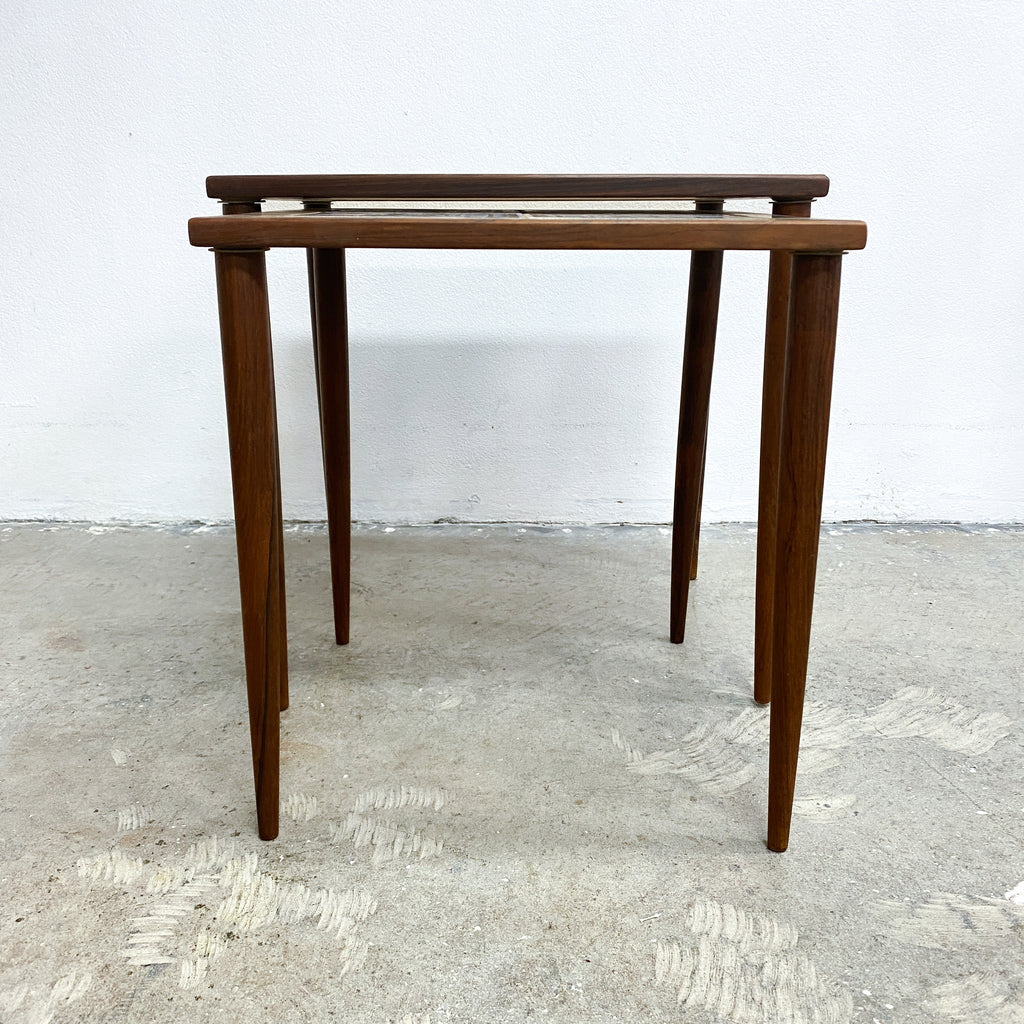Pair Mid century Danish Brazilian Rosewood Nesting Tables