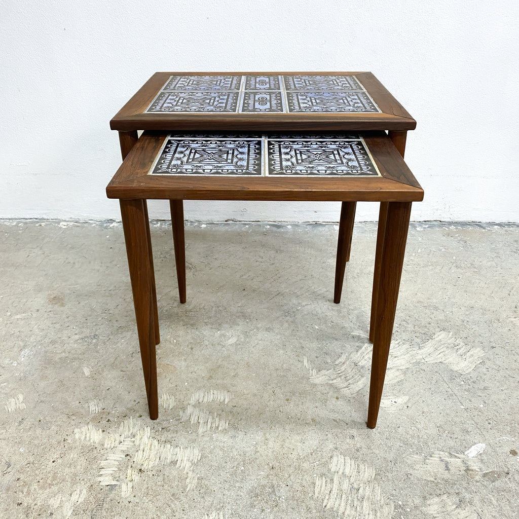 Pair Mid century Danish Brazilian Rosewood Nesting Tables