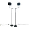 Pair Of Adjustable Brass Floor Lamps With Swing Arms
