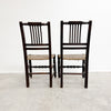 Pair Of Antique Chair With Woven Seagrass Seats