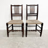 Pair Of Antique Chair With Woven Seagrass Seats