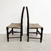 Pair Of Antique Chair With Woven Seagrass Seats