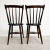 Pair Of Antique Spindle Back Kitchen Chairs With Excellent Patina