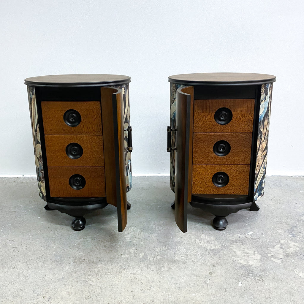 Pair Of Bespoke Art Deco Style Bedside Tables