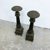 Pair Of Large Vintage Ornate Metal Candlesticks