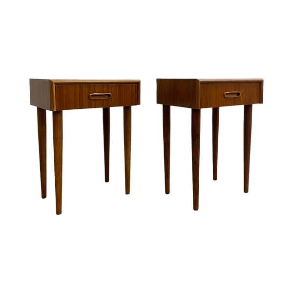 Pair Of Mid Century Burgess Bedside Tables - Restored