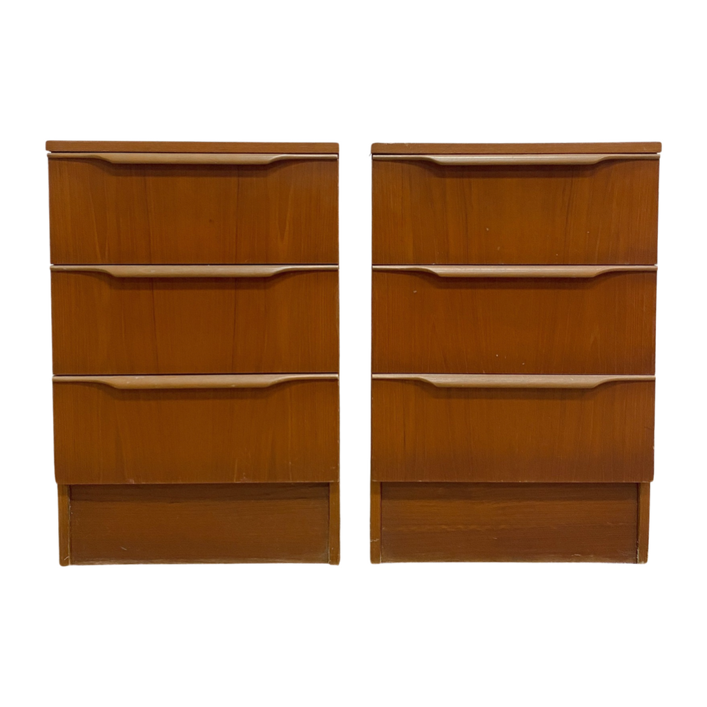 Pair Of Mid Century Macrob Bedside Chest Of Drawers
