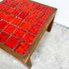 Pair Of Mid Century Meranti And Red Tile Top Side Tables C1970s