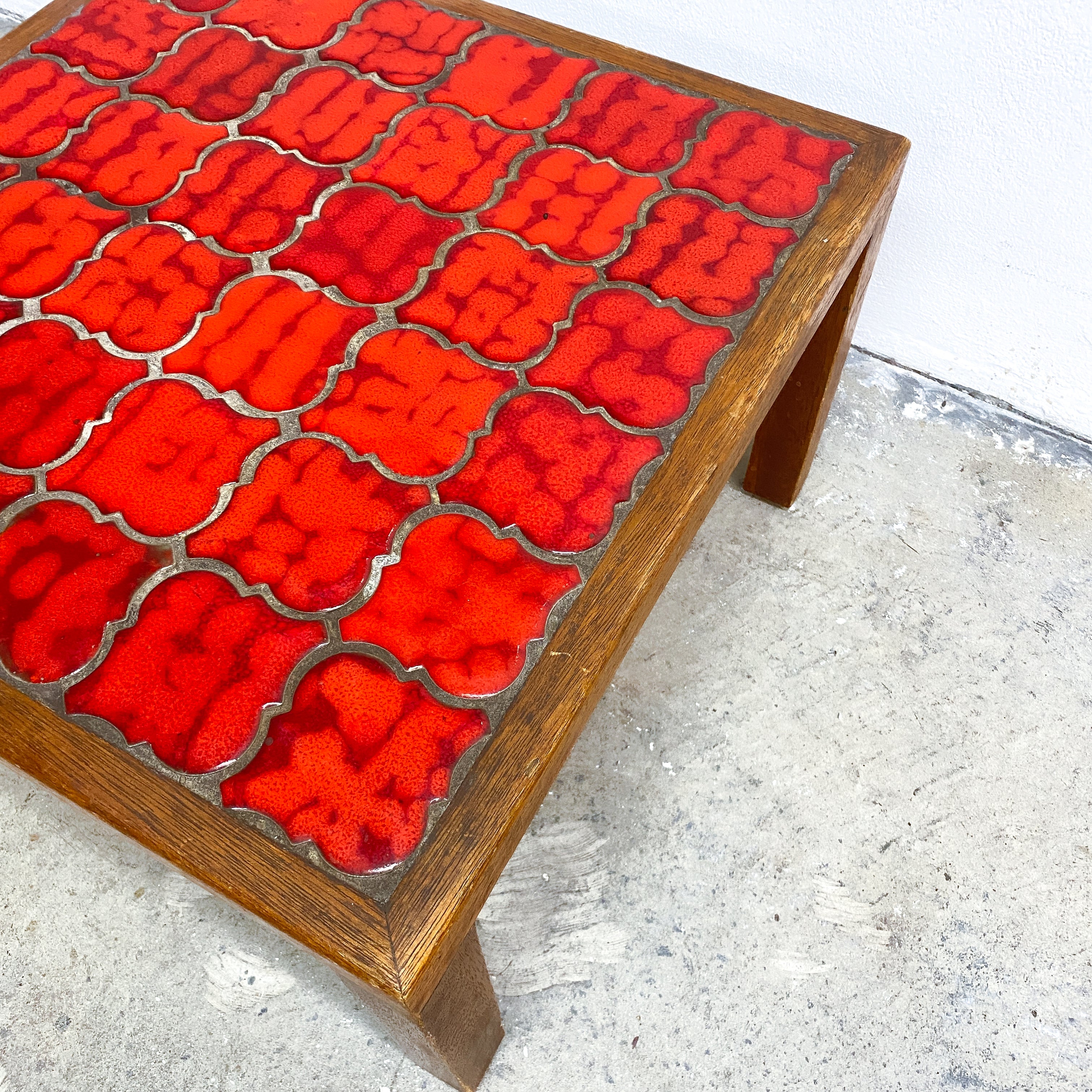 Pair Of Mid Century Meranti And Red Tile Top Side Tables C1970s– The ...