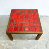 Pair Of Mid Century Meranti And Red Tile Top Side Tables C1970s