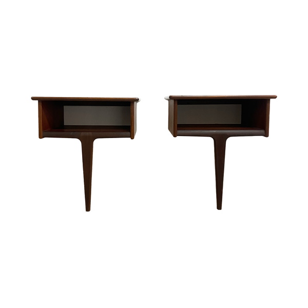 Pair Of Mid Century Modern Teak Floating Bedside Tables By Younger