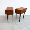 Pair Of Mid Century Parker Nordic Teak Bedside Tables