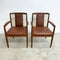 Pair Of Mid Century Parker T-Back Model 89 Carver Dining Chairs