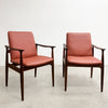 Pair Of Mid Century Parker Teak Ballarat Carver Armchairs