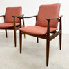 Pair Of Mid Century Parker Teak Ballarat Carver Armchairs