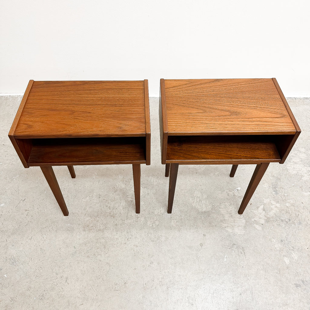Pair Of Mid Century Parker Teak Bedside Tables - Restored