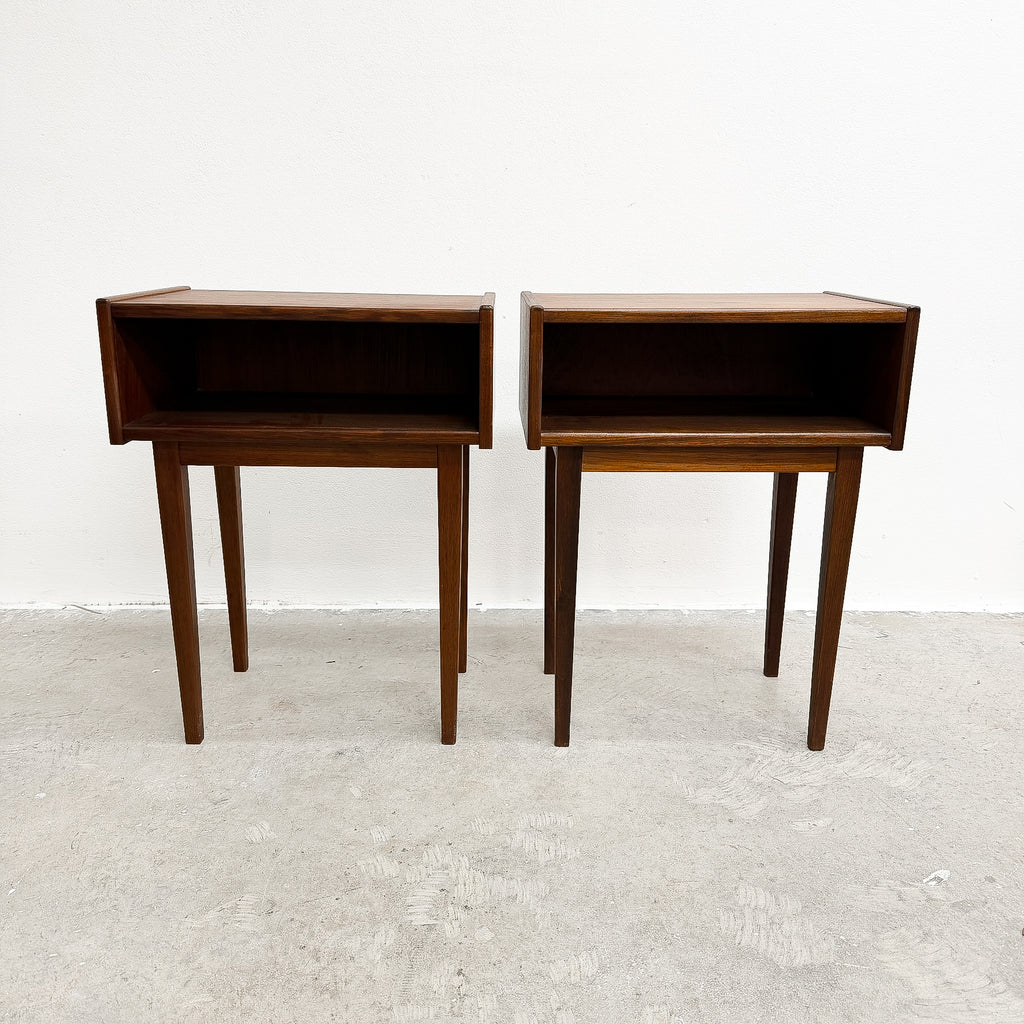 Pair Of Mid Century Parker Teak Bedside Tables - Restored