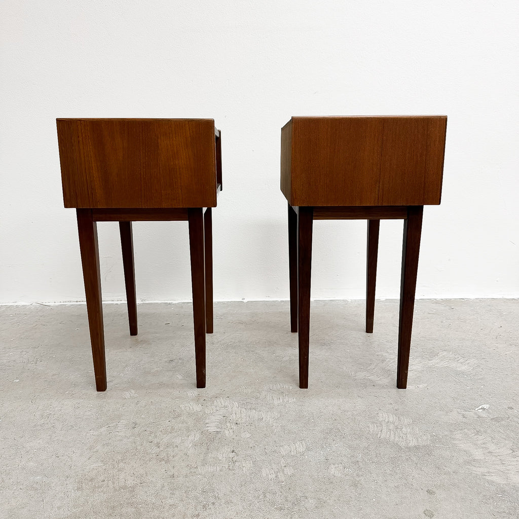 Pair Of Mid Century Parker Teak Bedside Tables - Restored