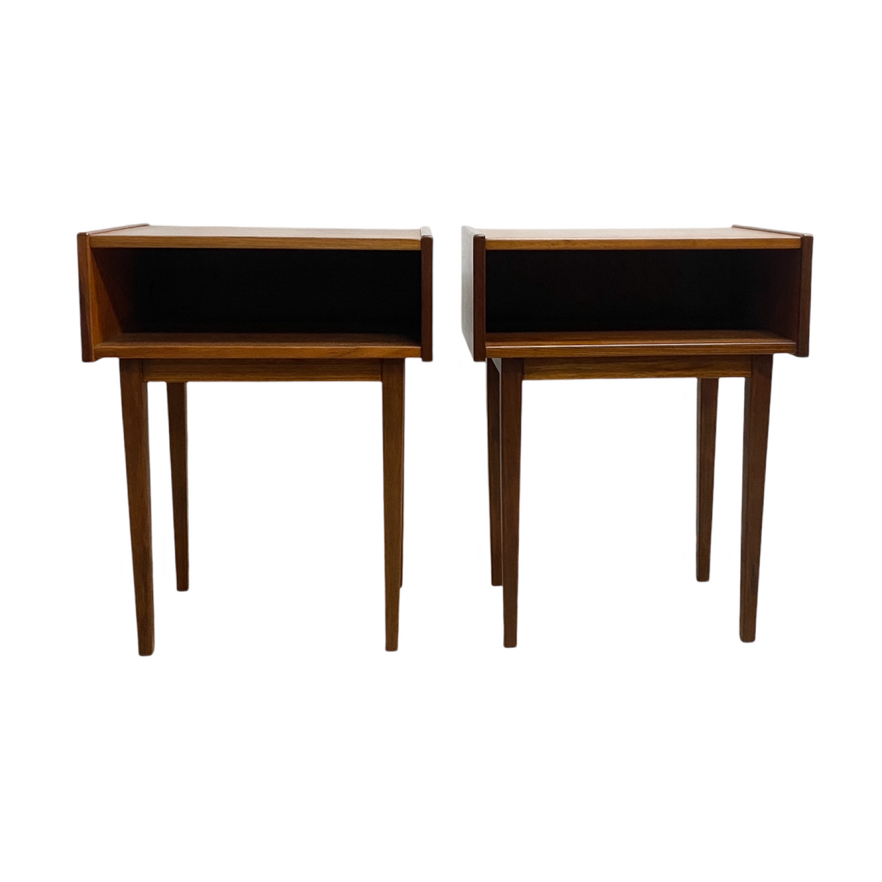 Pair Of Mid Century Parker Teak Bedside Tables - Restored