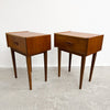 Pair Of Mid Century Parker 'Nordic' Teak Bedside Tables With Drawers