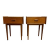 Pair Of Mid Century Parker 'Nordic' Teak Bedside Tables With Drawers
