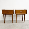 Pair Of Mid Century Parker 'Nordic' Teak Bedside Tables With Drawers
