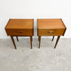 Pair Of Mid Century Parker 'Nordic' Teak Bedside Tables With Drawers