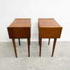Pair Of Mid Century Parker 'Nordic' Teak Bedside Tables With Drawers
