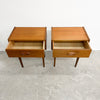 Pair Of Mid Century Parker 'Nordic' Teak Bedside Tables With Drawers