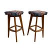 Pair Of Mid Century Teak Bar Stools