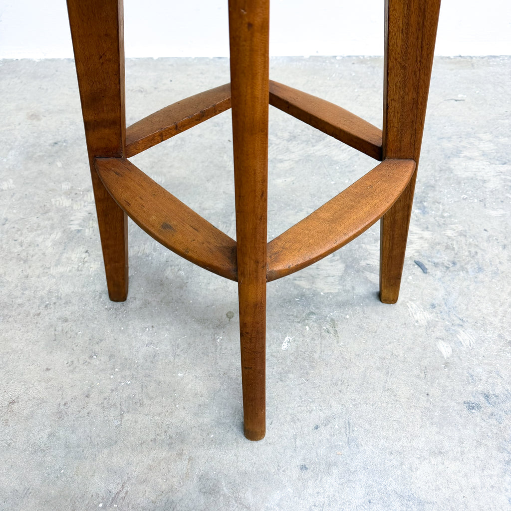 Pair Of Mid Century Teak Bar Stools