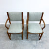 Pair Of Mid Century Teak Carver Chairs