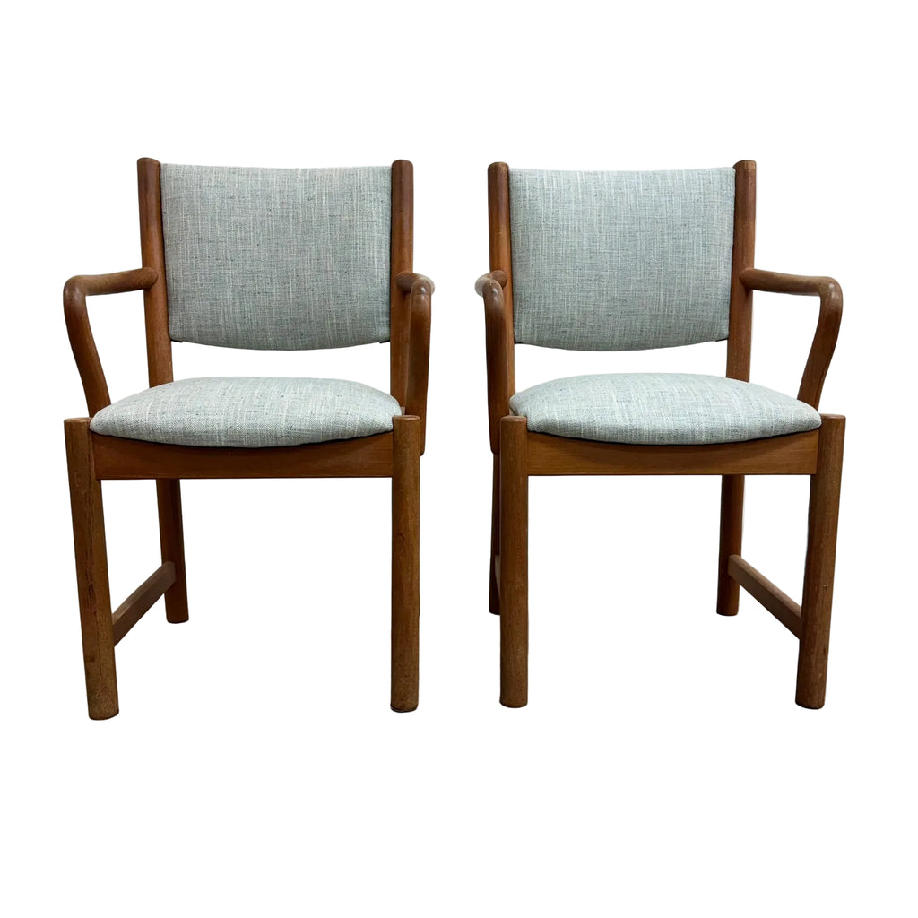 Pair Of Mid Century Teak Carver Chairs