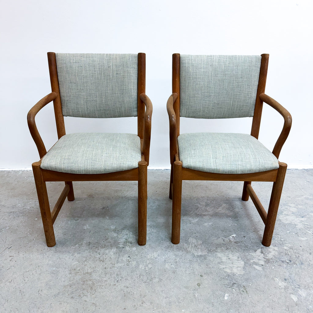 Pair Of Mid Century Teak Carver Chairs