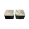 Pair Of Pencil Cane Baskets Tidies With Liners