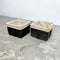 Pair Of Pencil Cane Baskets/ Tidies With Liners