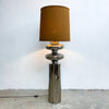 Pair Of Post Modern Brutalist Chrome Floor Lamps