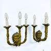 Pair Of Vintage Brass Wall Sconces 