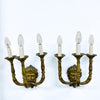 Pair Of Vintage Brass Wall Sconces 