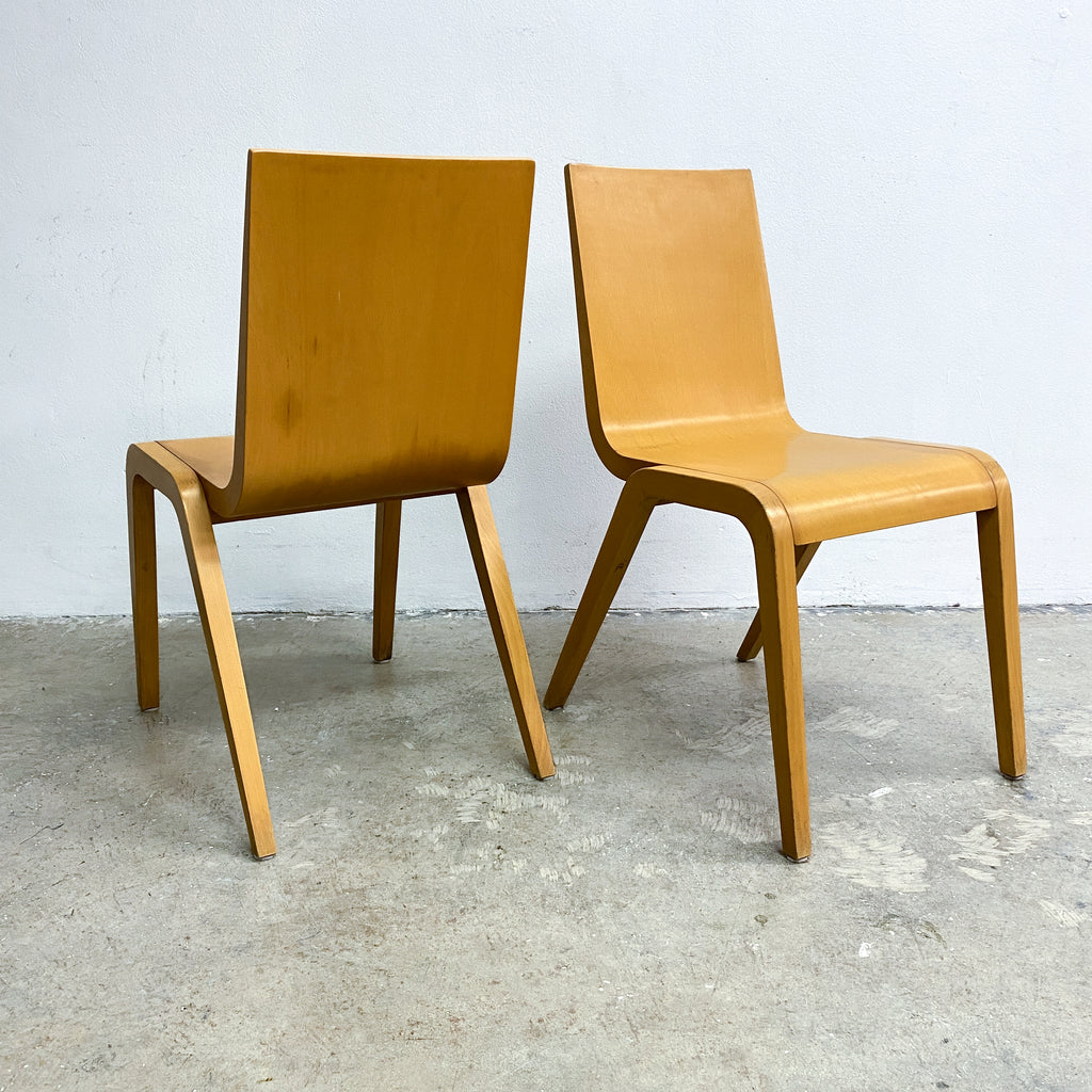 Pair Of Vintage Italian Bent Plywood Chairs