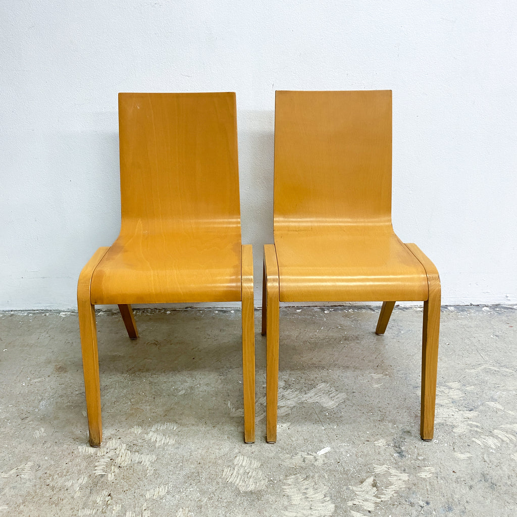 Pair Of Vintage Italian Bent Plywood Chairs